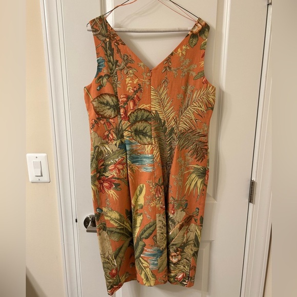 Talbots Orange Floral Dress - Picture 4 of 6